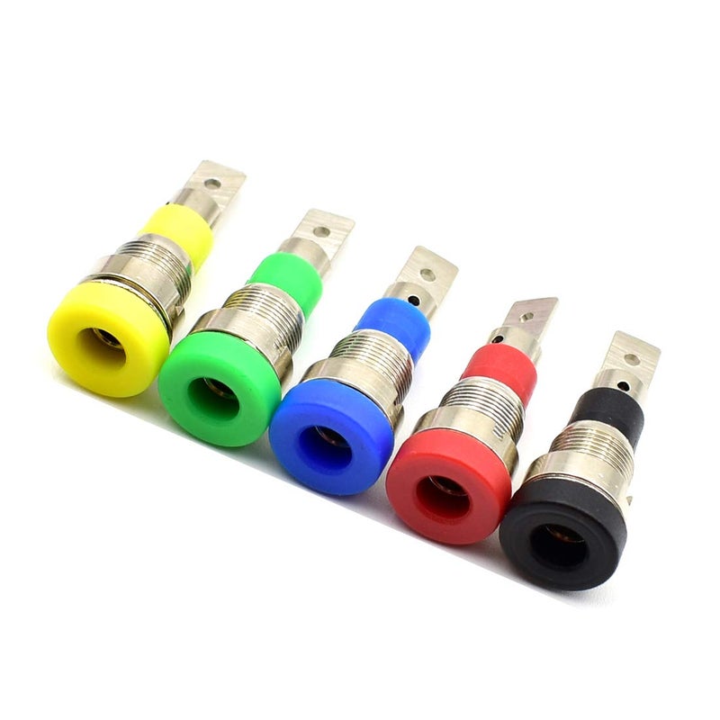 zhenyu 10Pcs 4mm Banana Jack Socket Female Adapter Panel Mount Binding Post for 4mm Banana Plug Connectors - Image 2